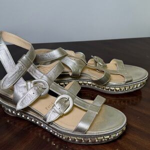Christian Louboutin Silver Platform Sandals
